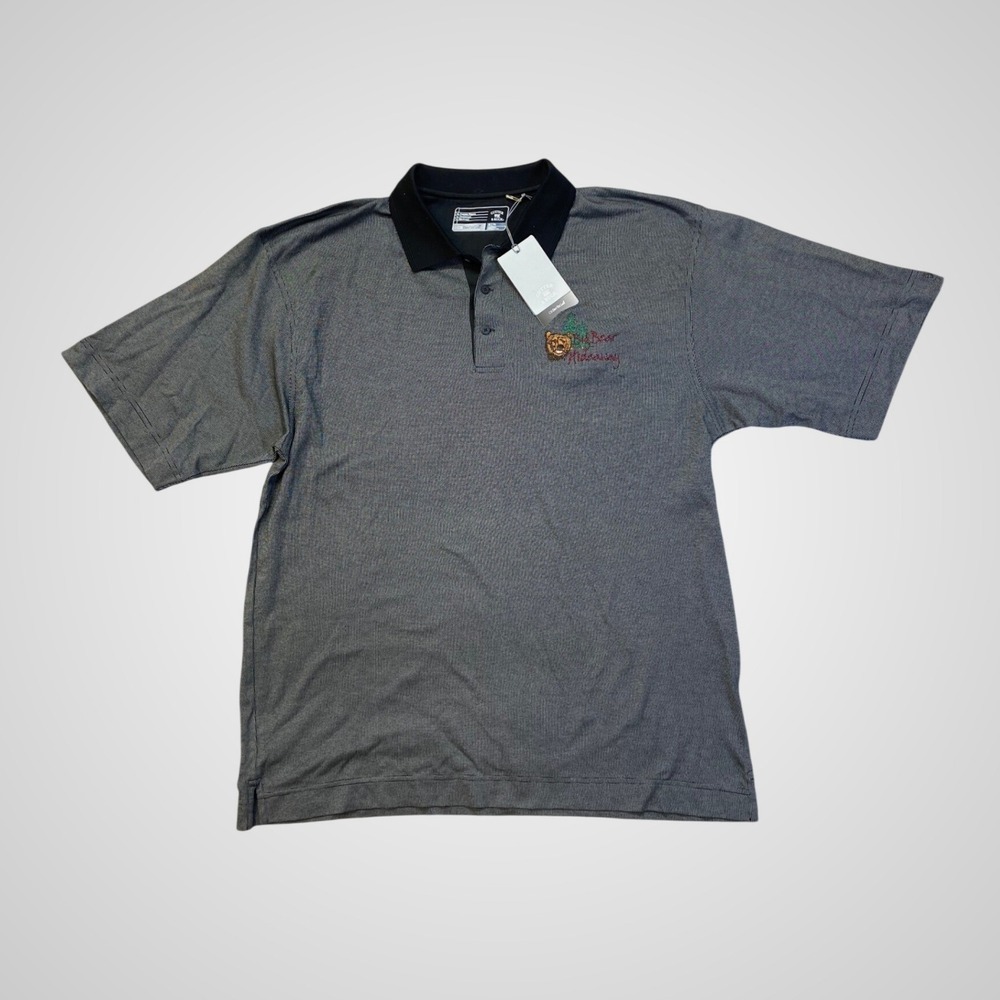 Cutter & Buck Mens XL Grey Big Bear Hideaway Dry Tec Pima Cotton Polo Golf